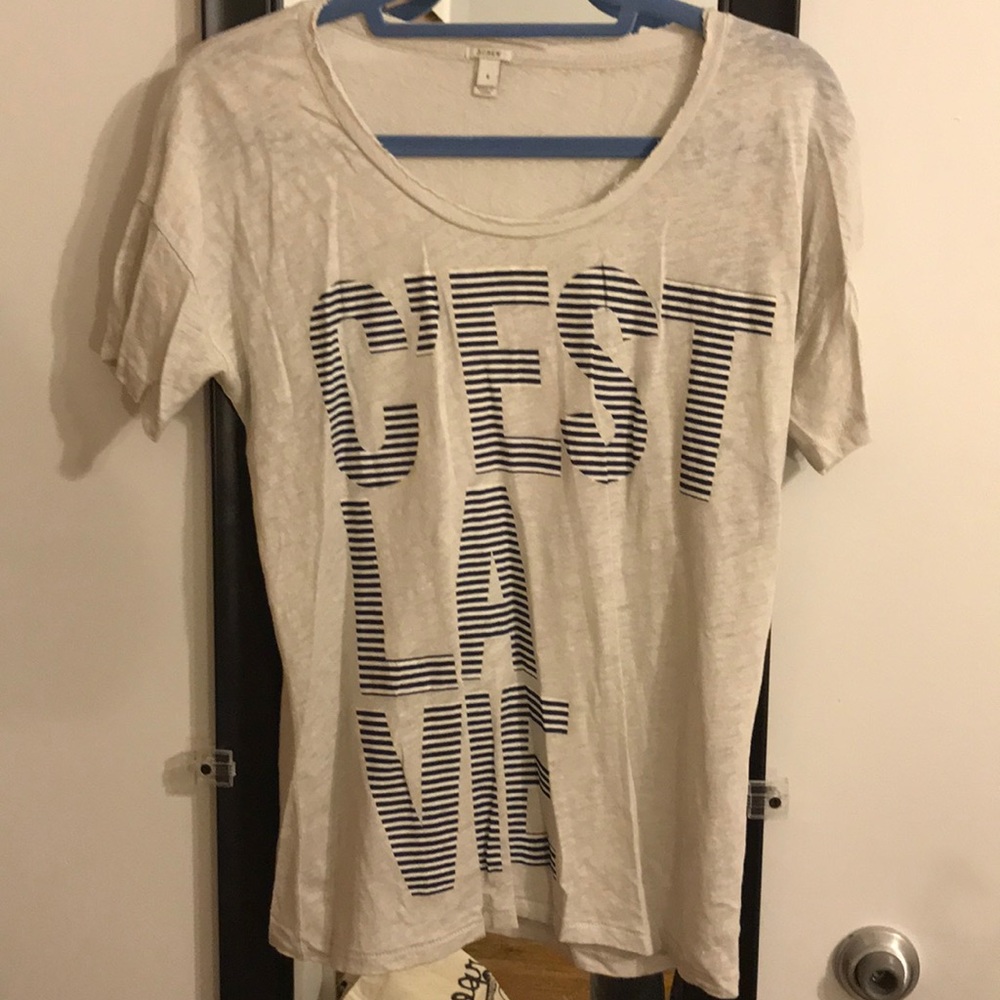 Jcrew j.crew c’est la vie small nwot tee
